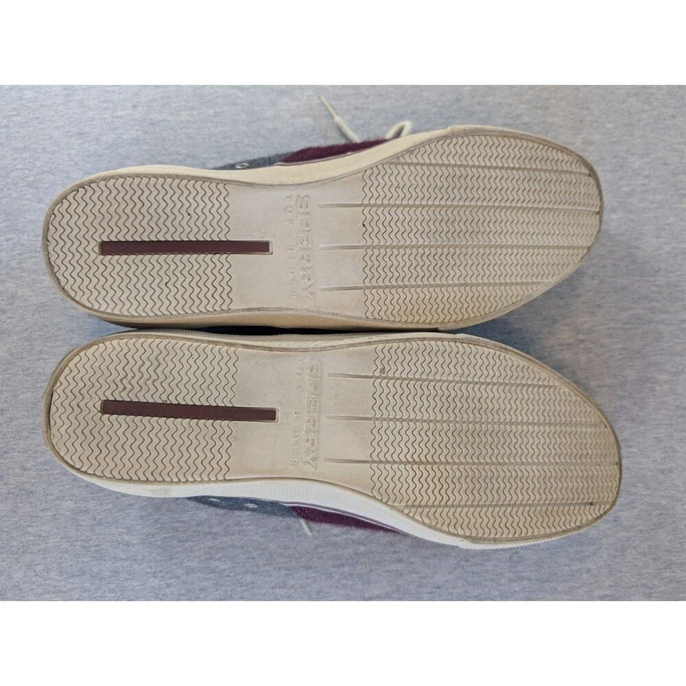 Sperry Top-Sider Men's Wool Lace-Up Casual Sneakers Purple/Gray Size 11M Good